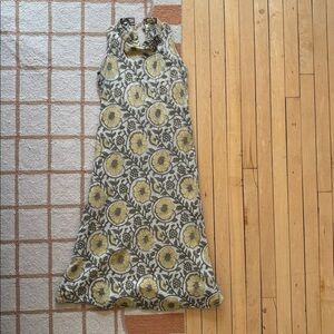 Indian block-printed midi dress in cotton